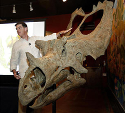 Scott Sampson with fossil