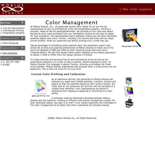 mobius studios - color management