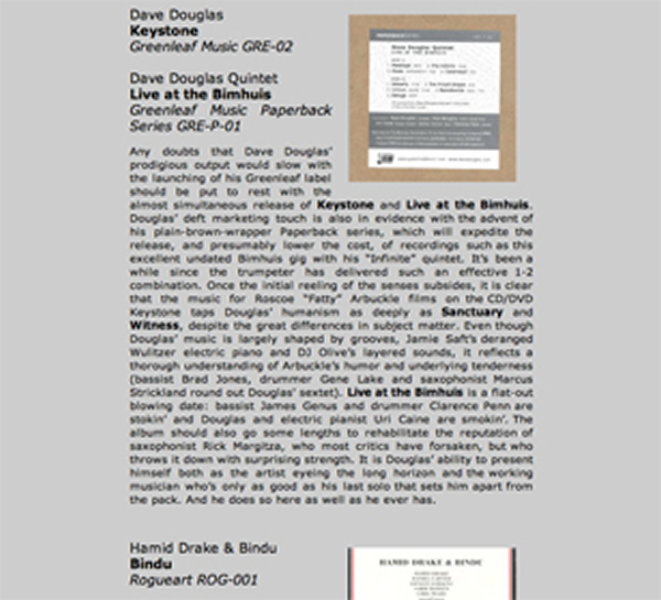 point of departure - cd reviews 1