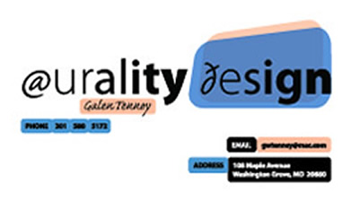 aurality deisgn business card